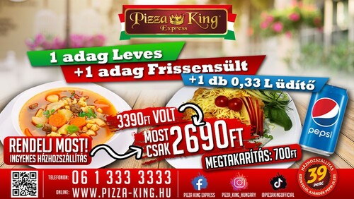 Pizza King 7 - A menü - Szuper ajánlat - Online rendelés
